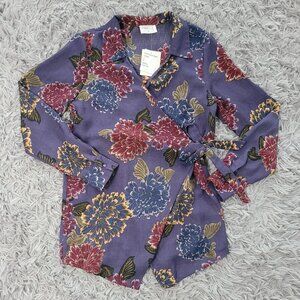 Flower Wrap Blouse
